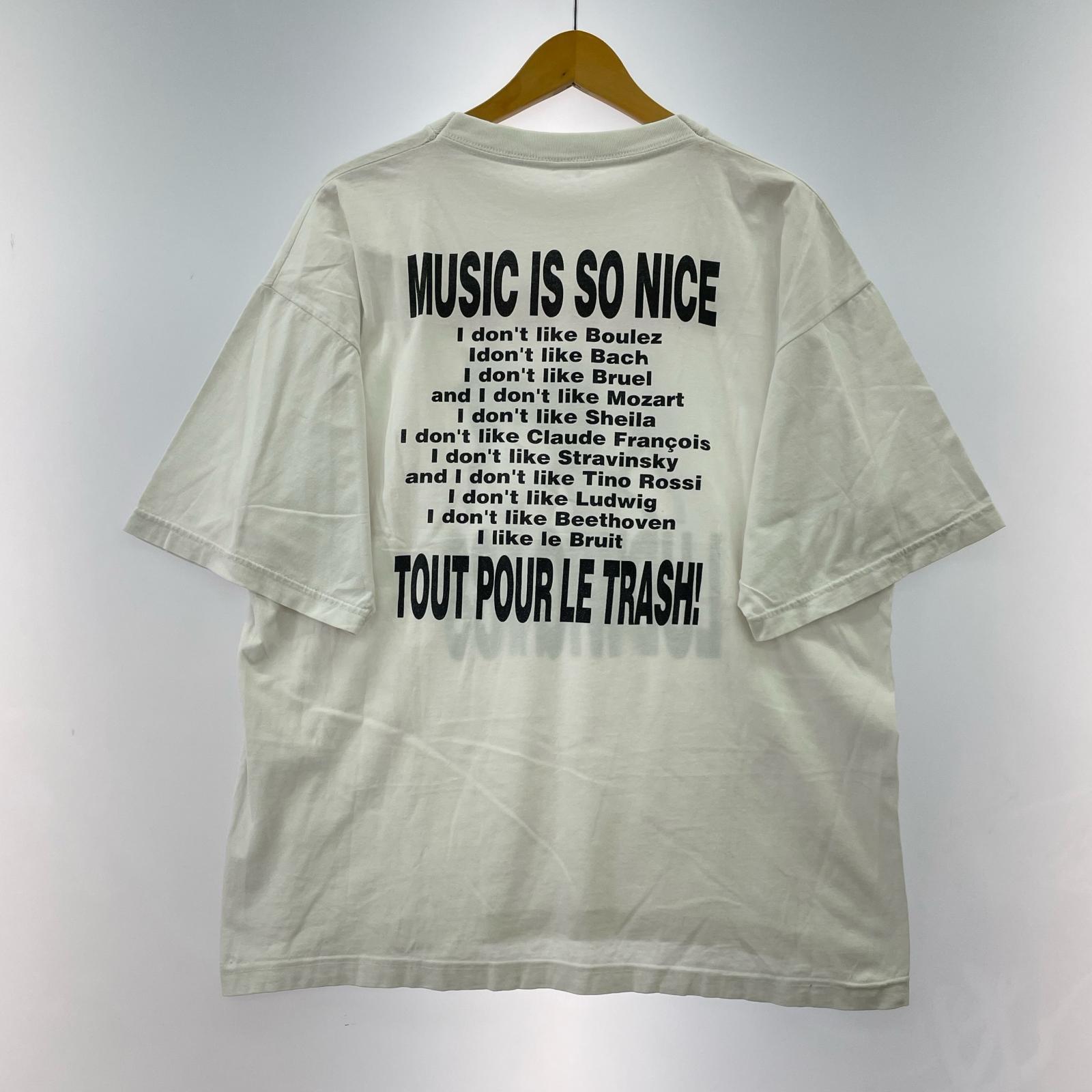 半袖Tシャツ MUSIC IS SO NICE 白 ホワイト