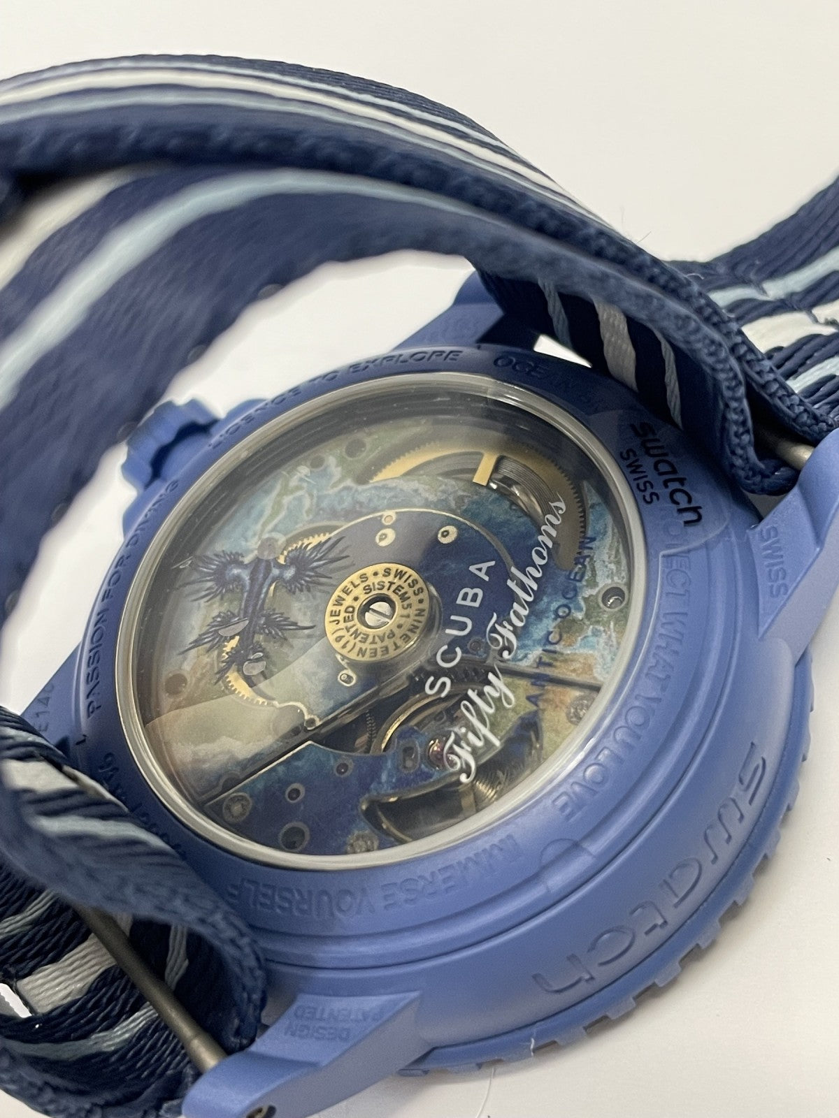 腕時計 Swatch×Blancpain Fifty Fathoms ATLANTIC OCEAN 腕時計 AT