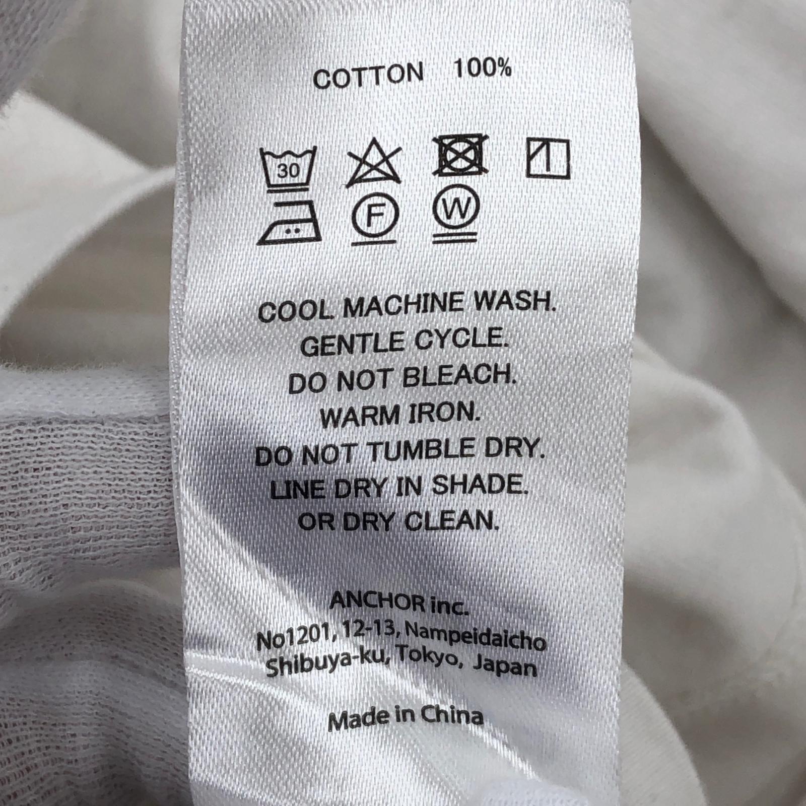 半袖Tシャツ 取扱注意 WHT L L ホワイト