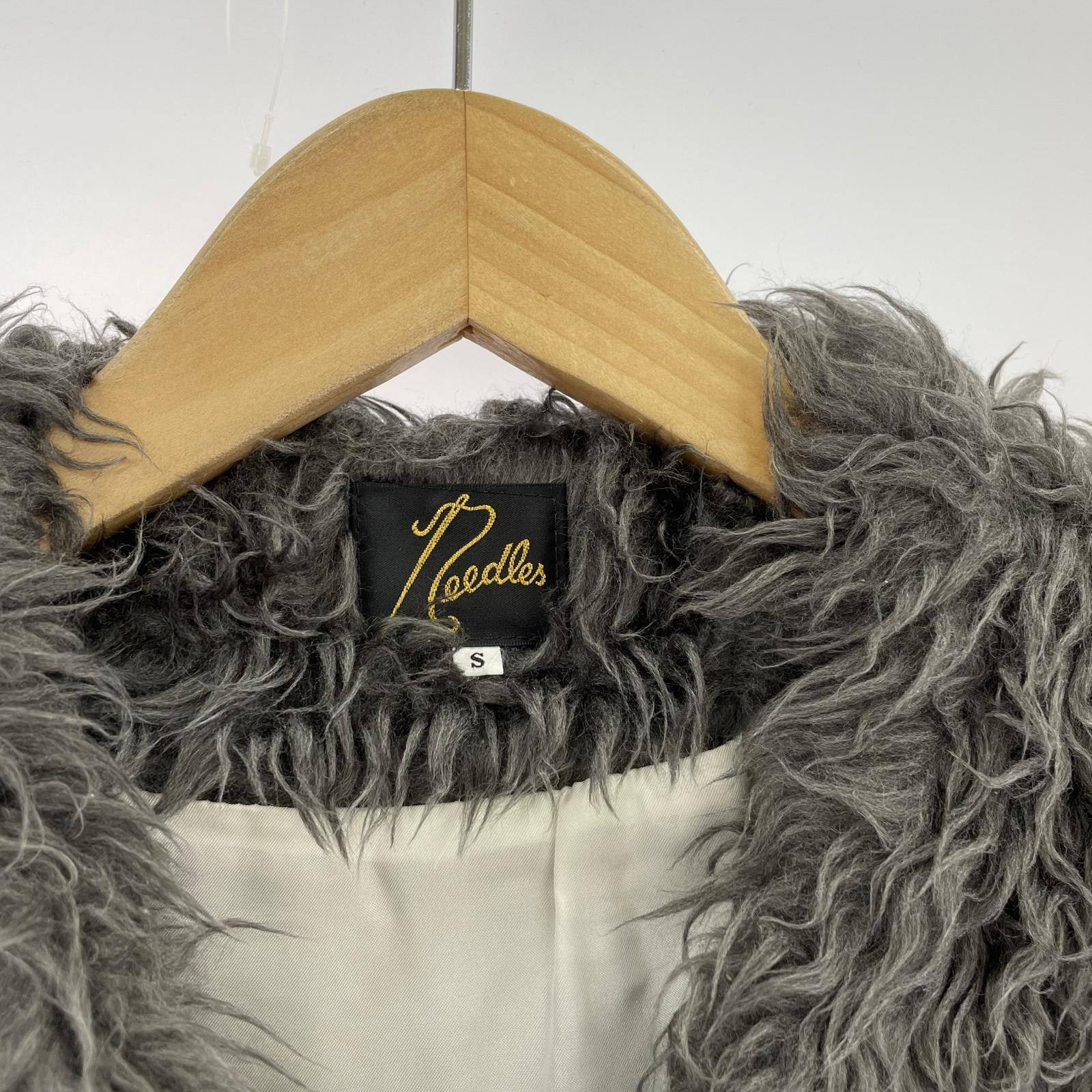 長袖シャツ needles V Neck Vest-Acrylic Fur S グレー