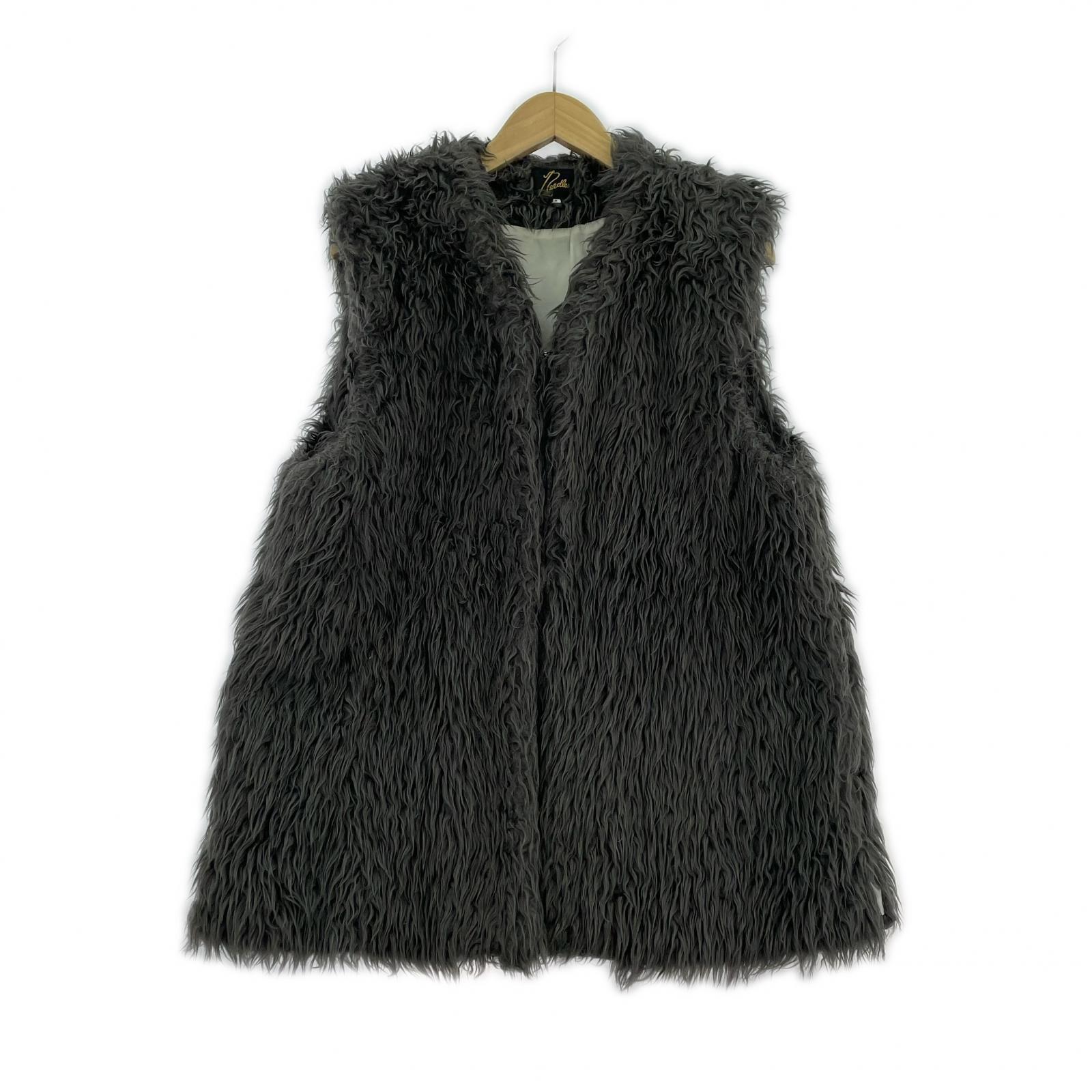 長袖シャツ needles V Neck Vest-Acrylic Fur S グレー