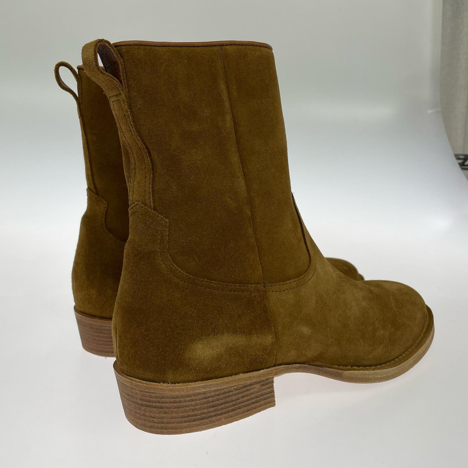 ブーツ MINEDENIM RANCHER ZIP UP BOOTS SUEDE 43 ブラウン