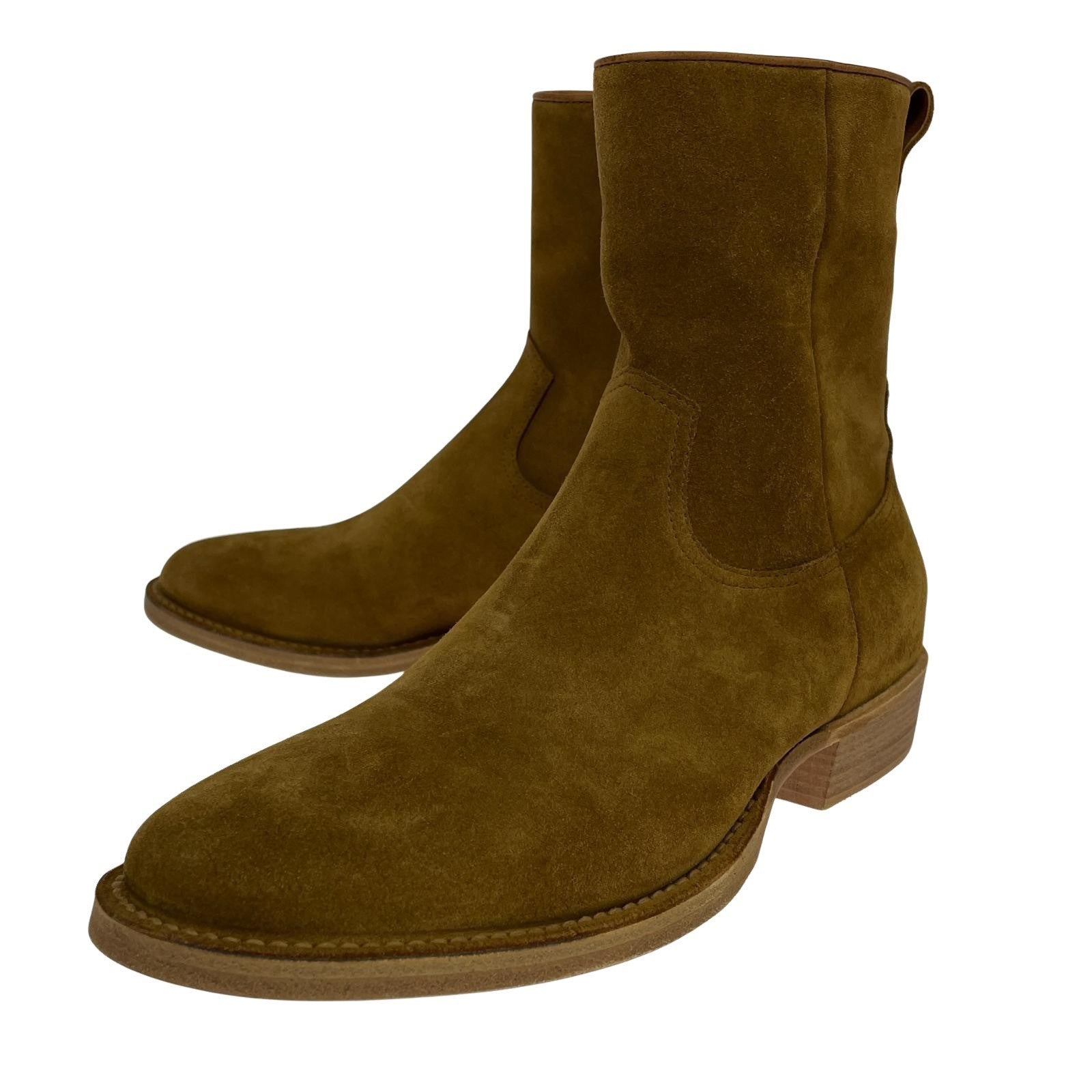 ブーツ MINEDENIM RANCHER ZIP UP BOOTS SUEDE 43 ブラウン