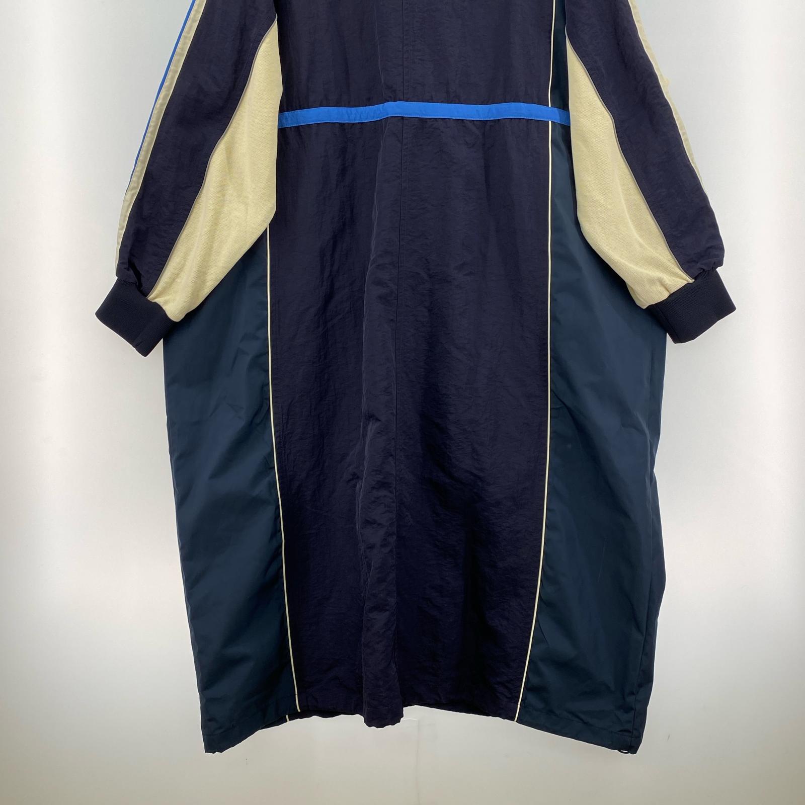 ジャケット ロングトラックジャケット 青 M ブルー