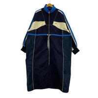 ジャケット ロングトラックジャケット 青 M ブルー
