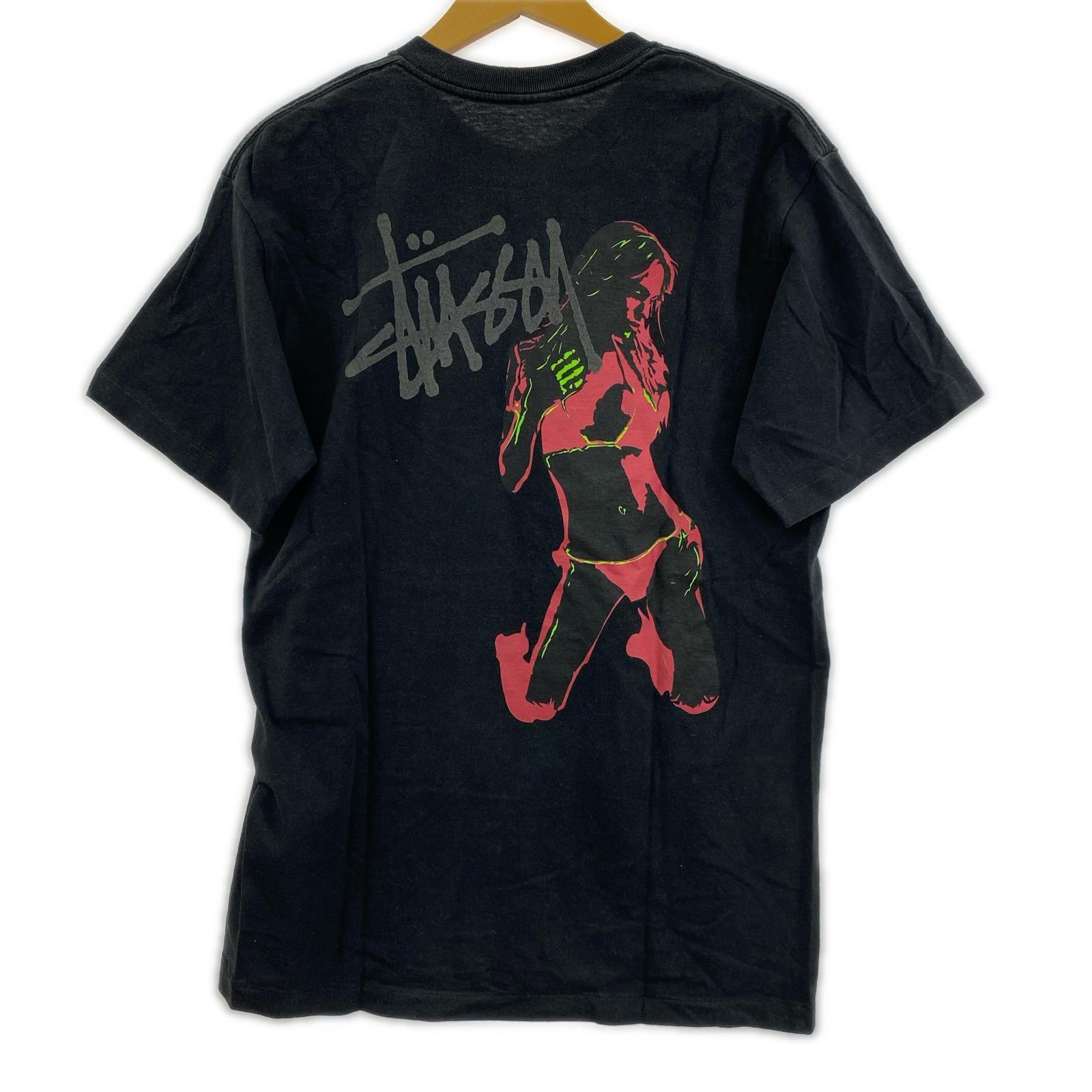 半袖Tシャツ old stussy × NEXUS7 90s 紺タグ SSTEE M ブラック M ブラック