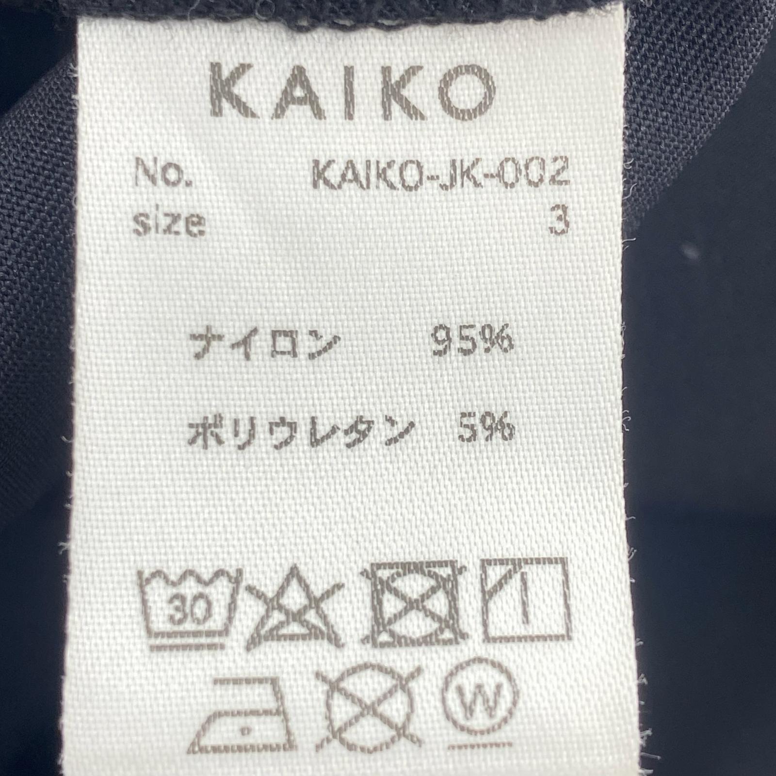 テーラードジャケット KAIKO OUTLINE JACKET 3 3 ブラック