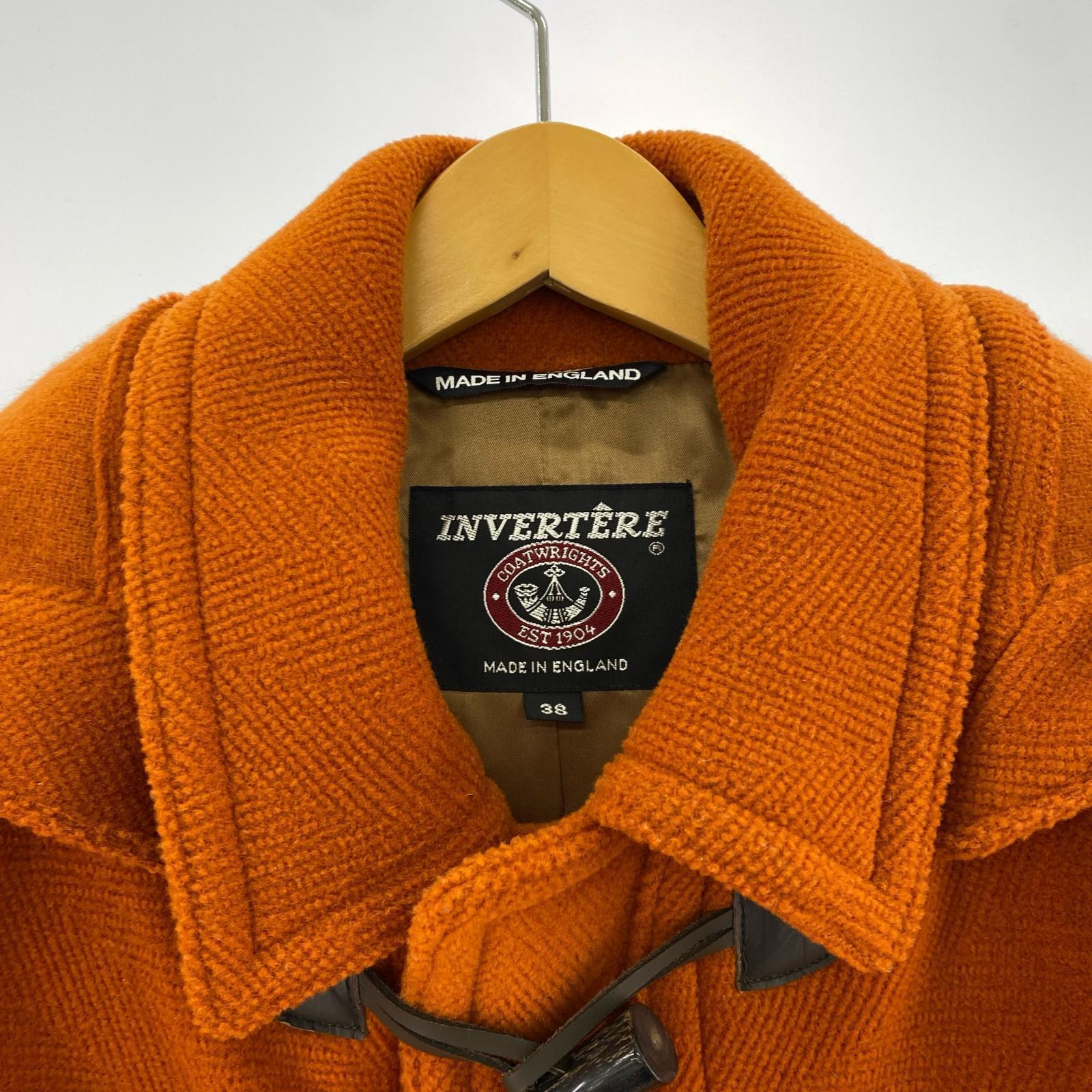 ジャケット INVERTERE/デタッチャブルヘリンボンダッフルコート/オレンジ 38 オレンジ