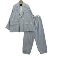 セットアップ TECH DOUBLE BREASTED JACKET/ストライプ M