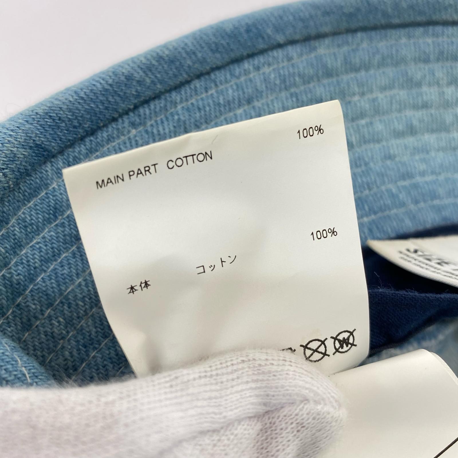 ハット 21SS BUCKET HAT COTTON DENIM ブルー