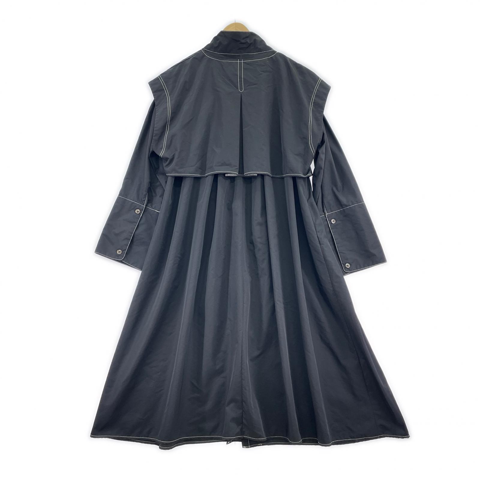 ワンピース 3Way ロングシャツアウター 黒 ブラック