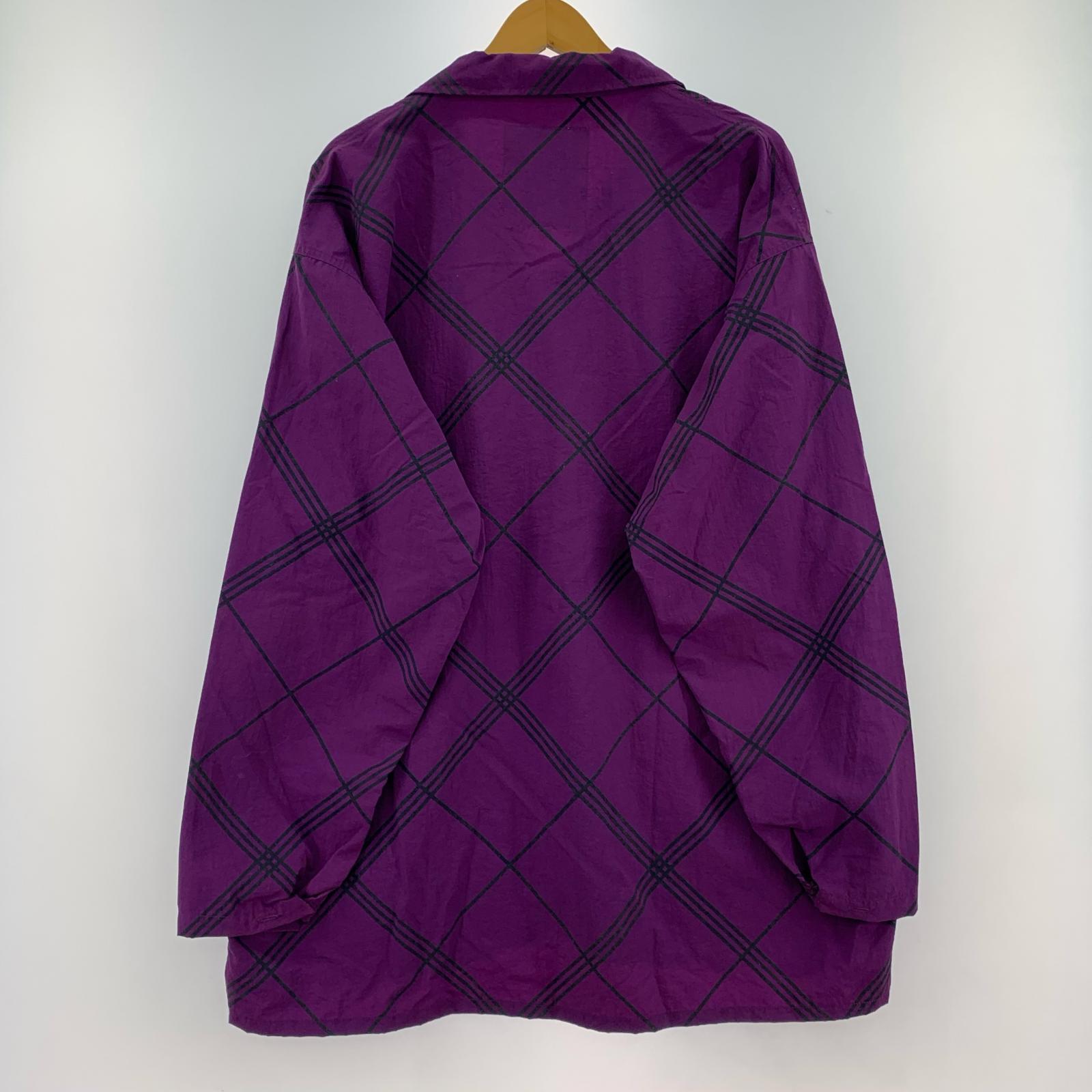 長袖シャツ BULKY CHECK SHIRT/L/パープル L パープル