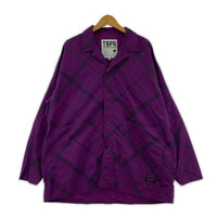 長袖シャツ BULKY CHECK SHIRT/L/パープル L パープル