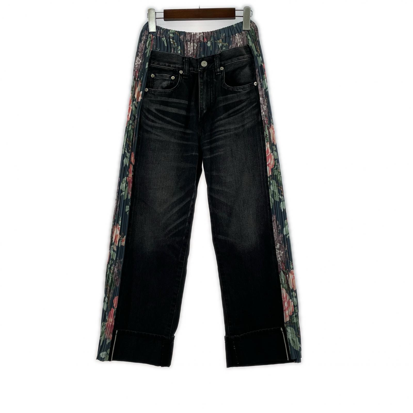デニムパンツ × Levis 24AW フラワープリント ドッキングデニム S S マルチカラー