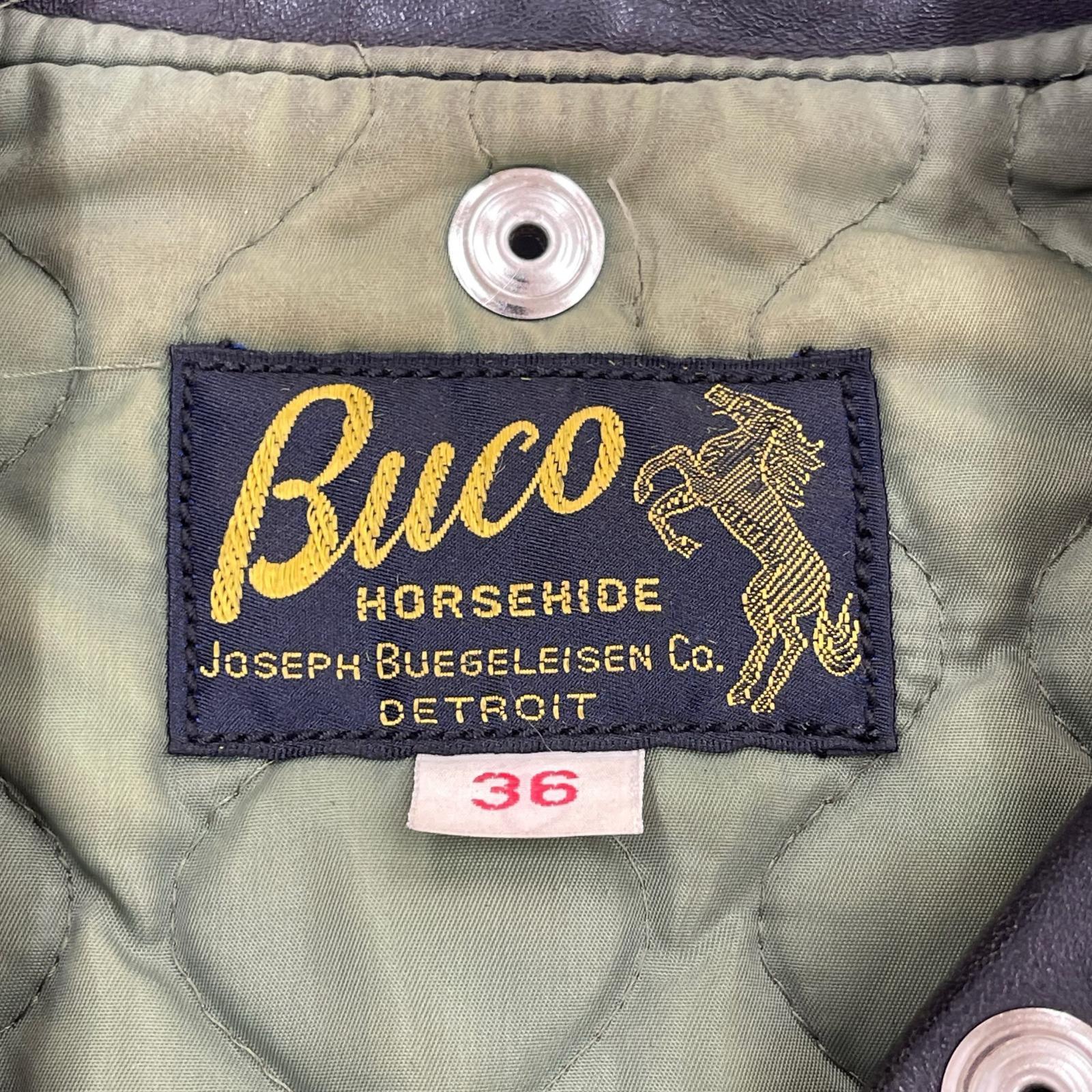ライダースジャケット BUCO ホースハイド ライダース 36 36 ブラック