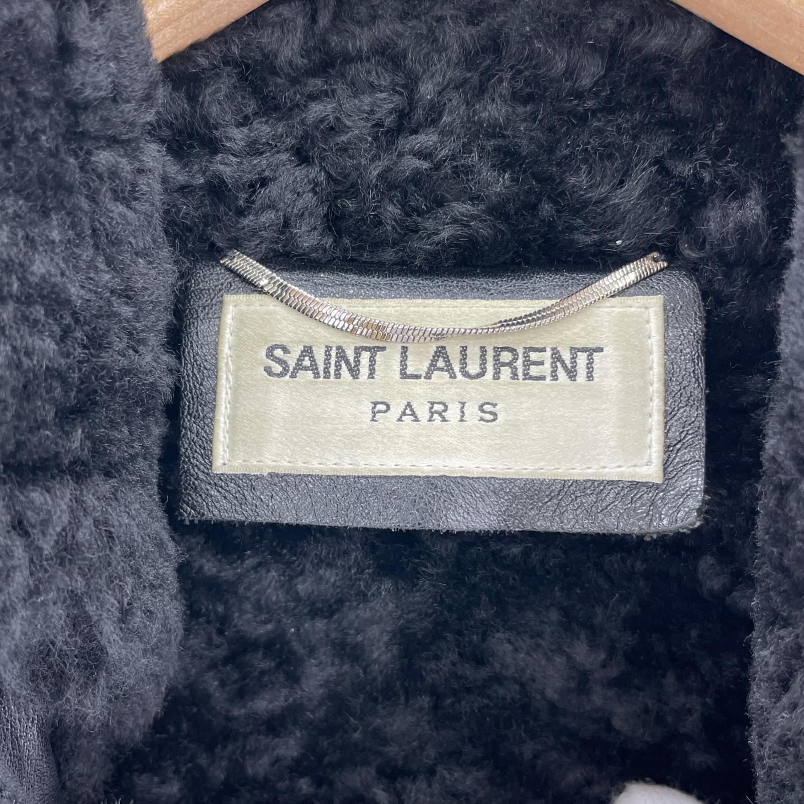 SAINT LAURENT PARIS レザージャケット ブラック 44