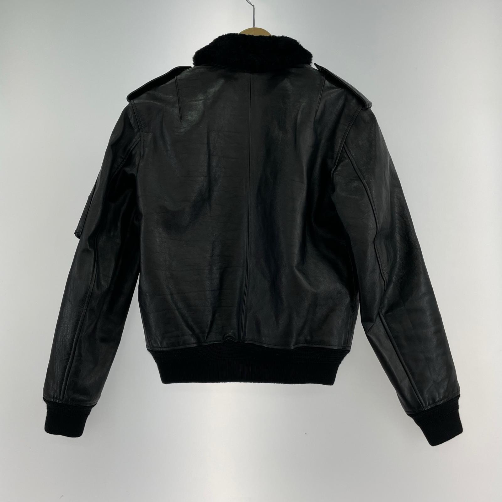 SAINT LAURENT PARIS レザージャケット ブラック 44