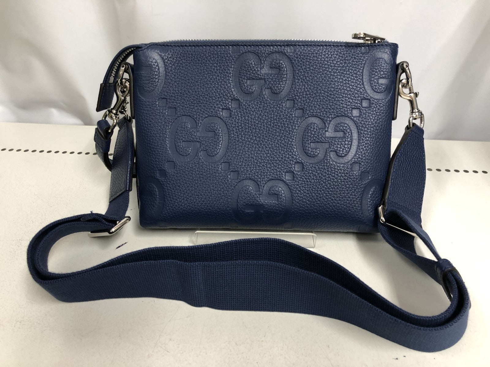 GUCCI ジャンボGG メッセンジャーバッグ BLUE