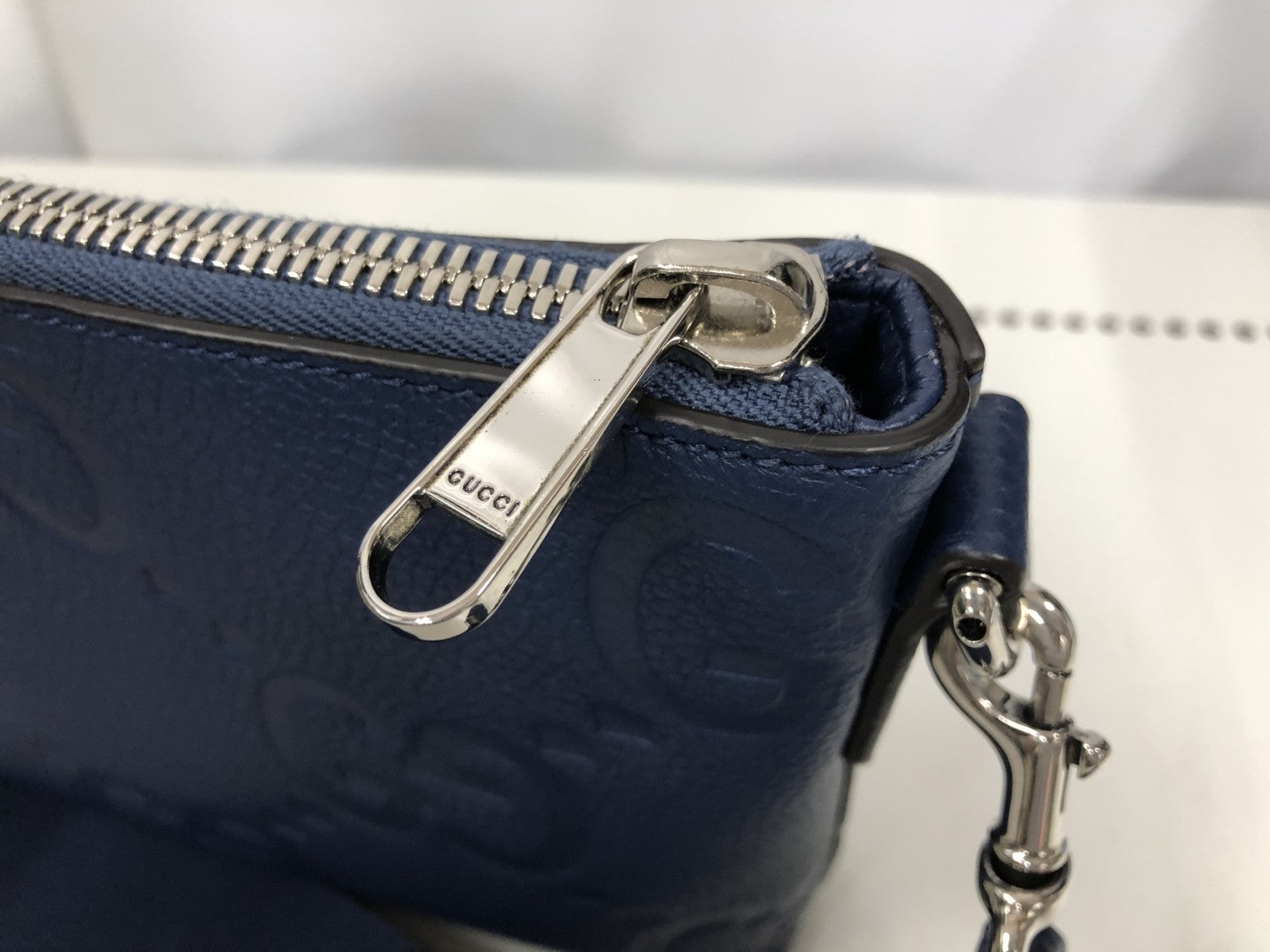 GUCCI ジャンボGG メッセンジャーバッグ BLUE
