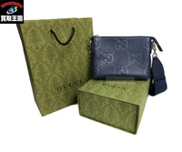 GUCCI ジャンボGG メッセンジャーバッグ BLUE
