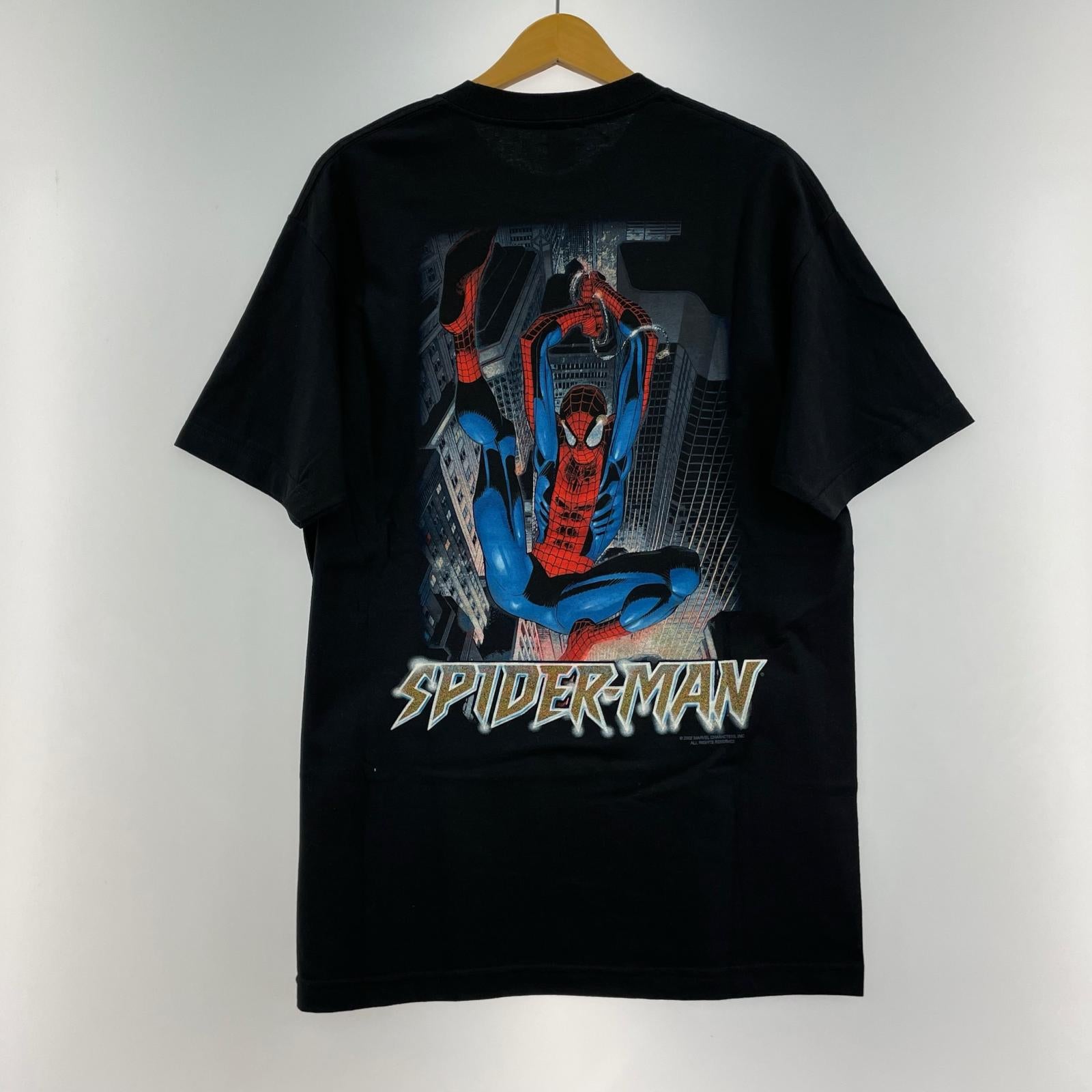 半袖Tシャツ 00s SPIDER MAN Print Tee BLK L L ブラック