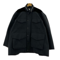 ジャケット Sacai 24AW Grosgrain Bonding×Velvet Blouson フィールドジャケット 1 ブラック 1 ブラック