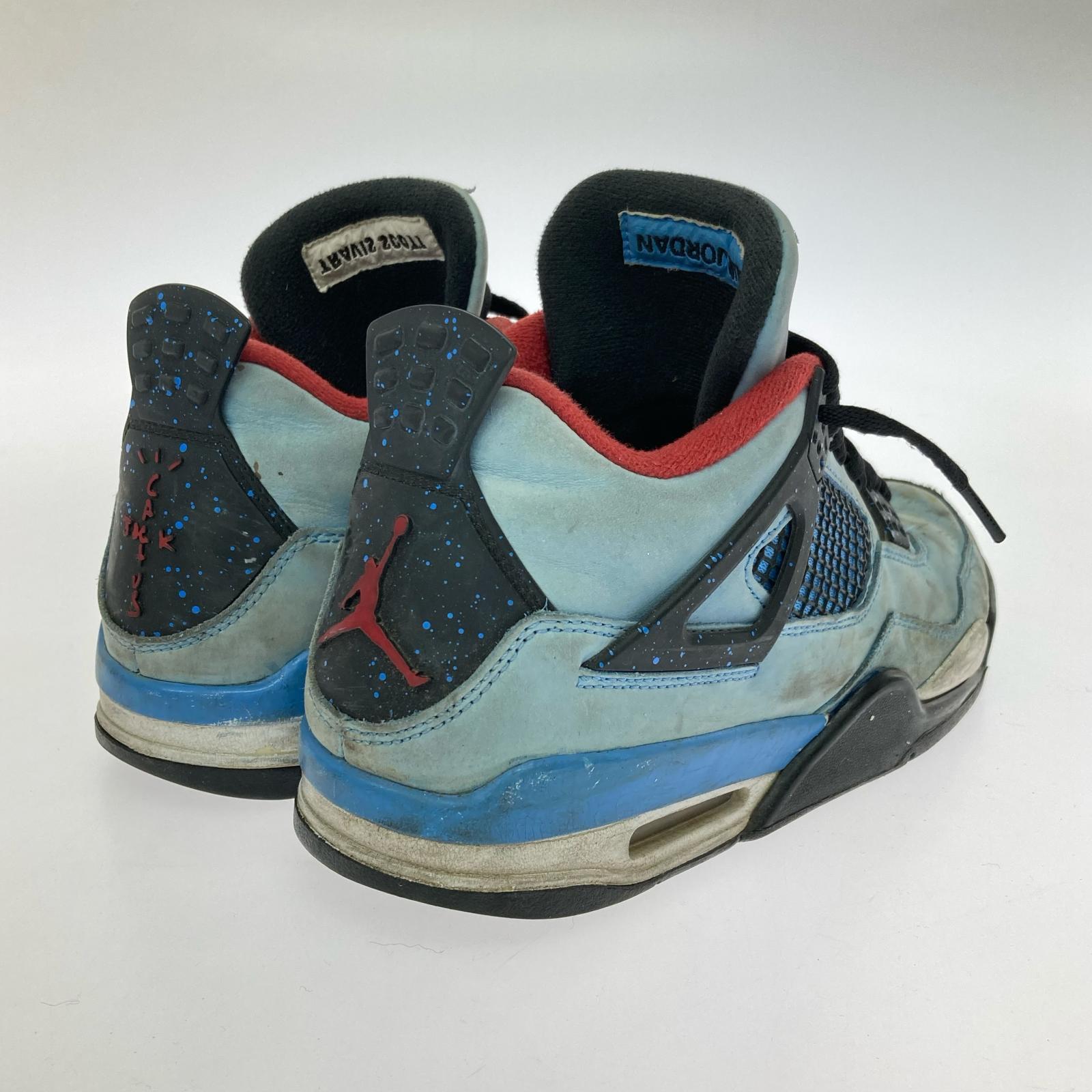 スニーカー AIR JORDAN 4 RETRO TRAVIS SCOTT/ブルー 27.5cm (US9 1/2 UK9 EU45) ブルー