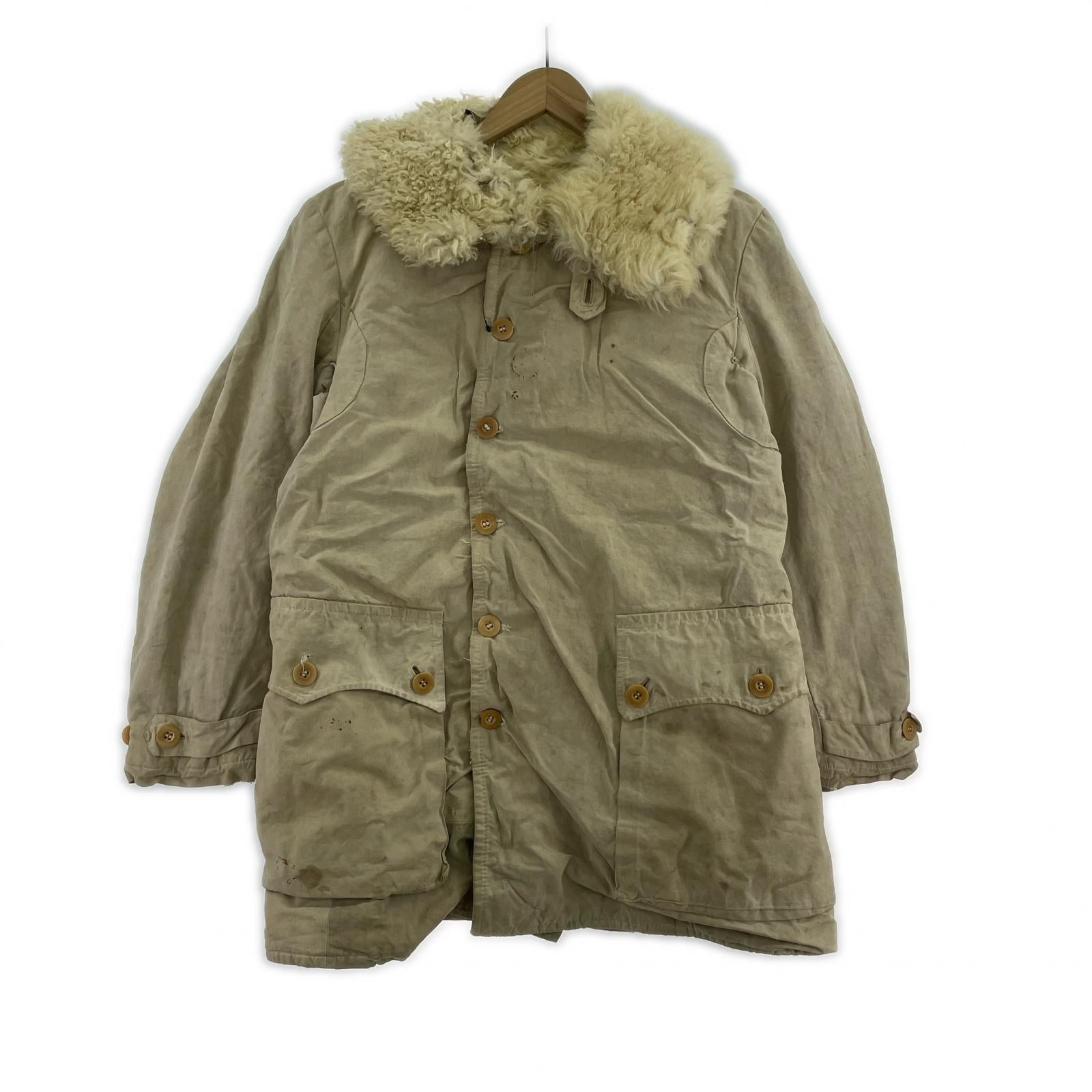 ミリタリージャケット 30s スウェーデン軍 ムートンコート ベージュ