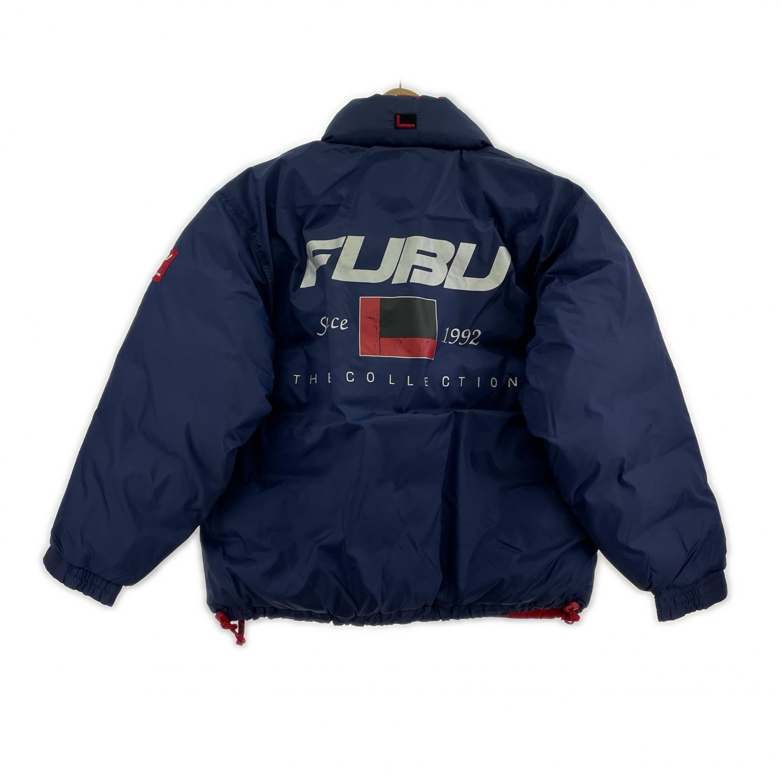 ダウンジャケット FUBU リバーシブル ダウンJKT ロゴはげ M