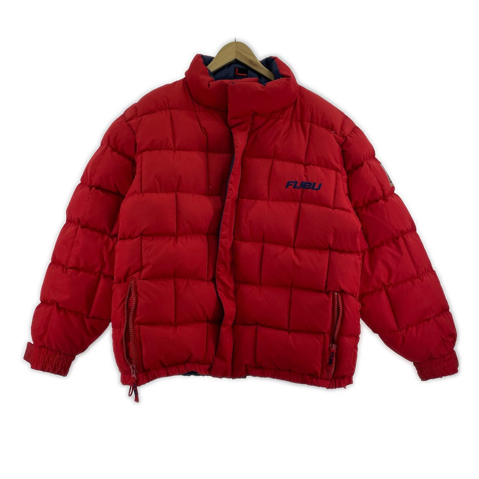 ダウンジャケット FUBU リバーシブル ダウンJKT ロゴはげ M