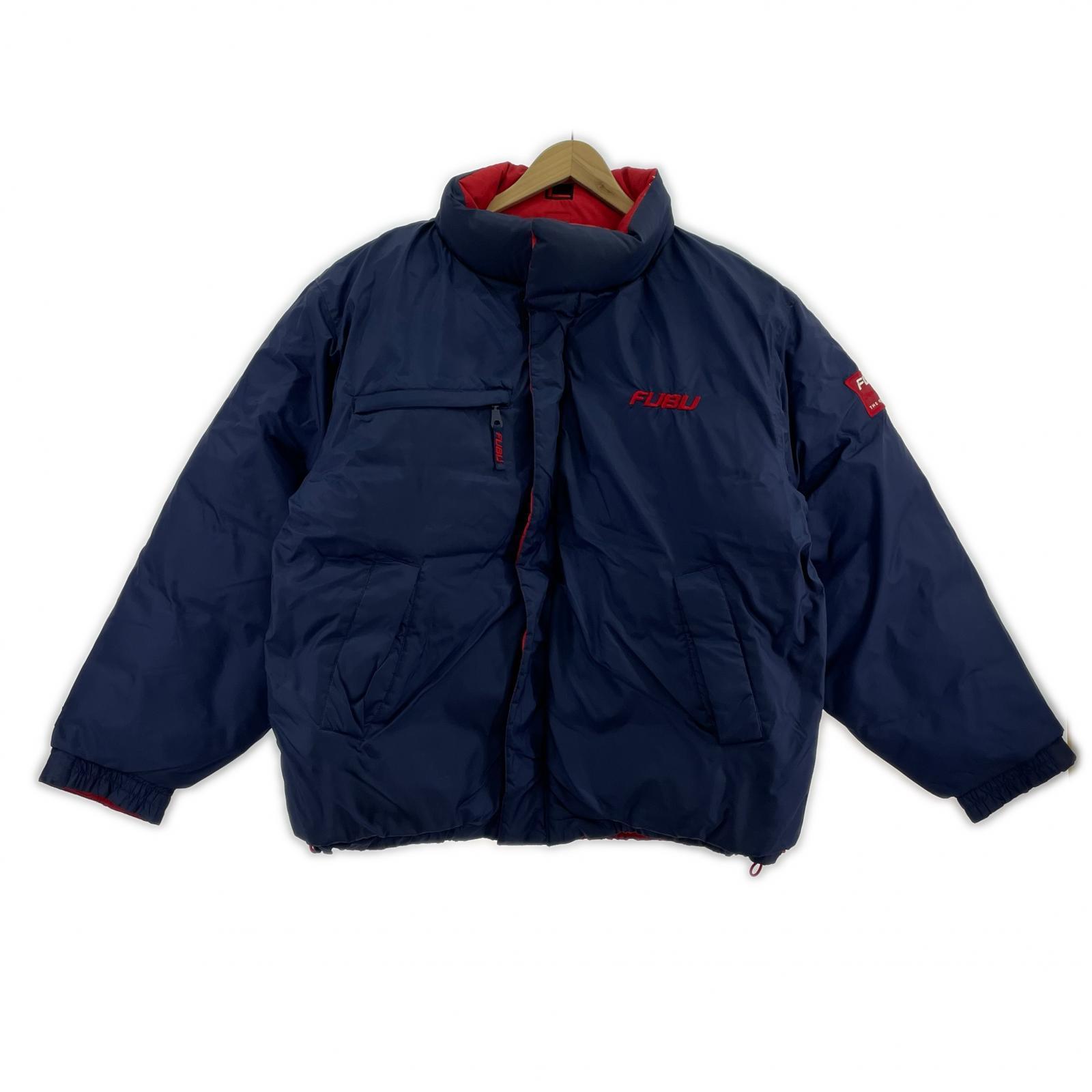 ダウンジャケット FUBU リバーシブル ダウンJKT ロゴはげ M