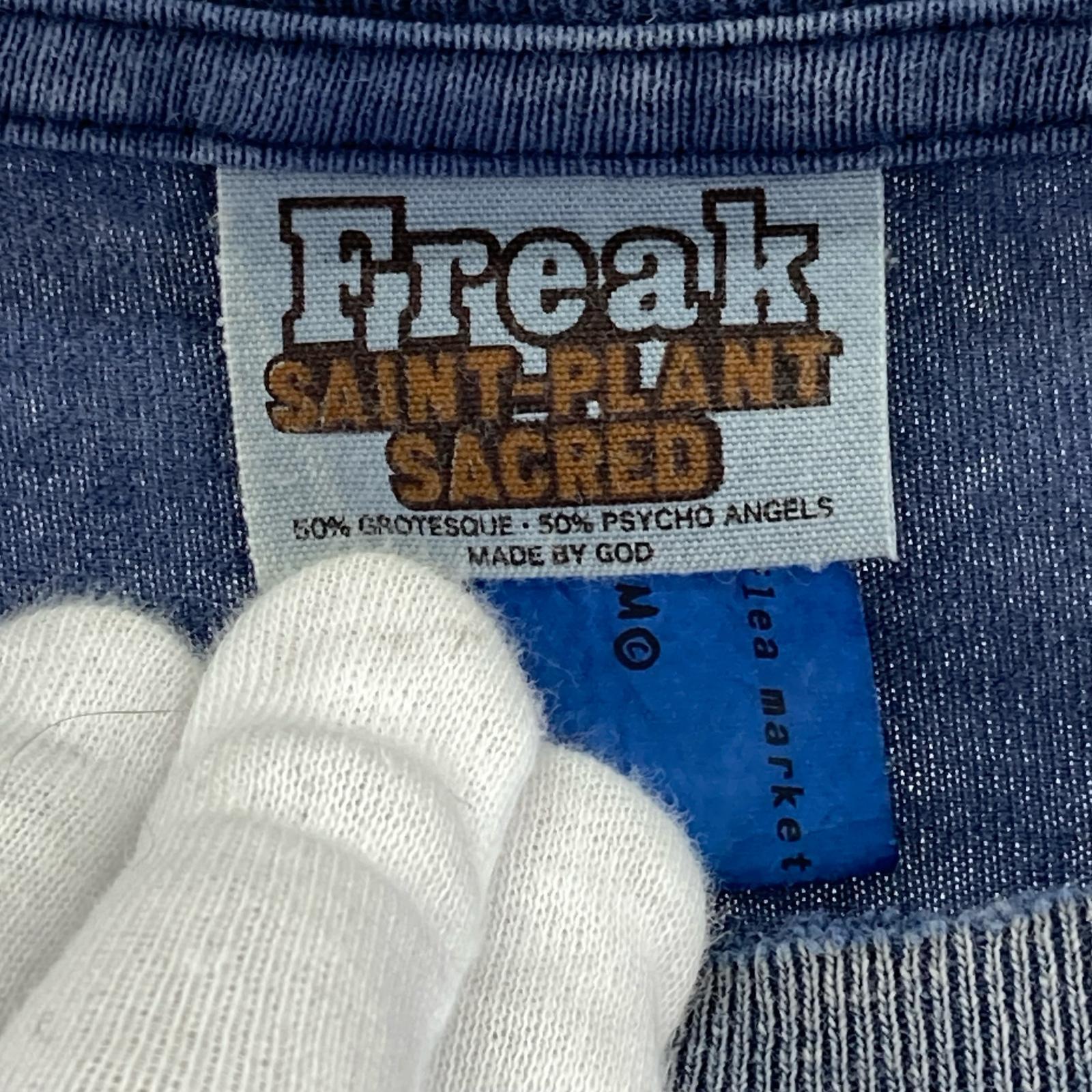 長袖シャツ SAINT MICHAEL CACTUS PLANT FLEA MARKET ヴィンテージ加工 S/Sシャツ ネイビー