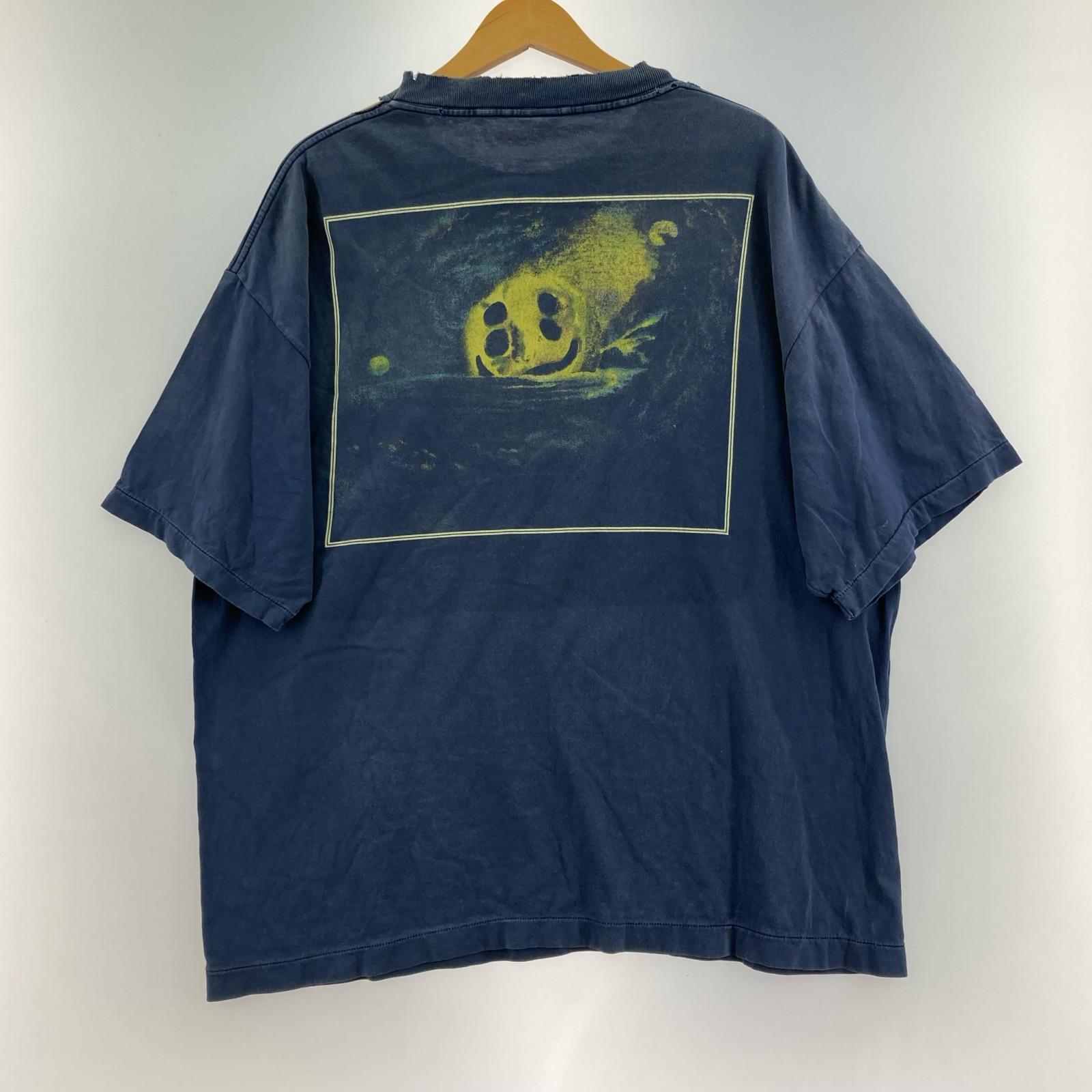 長袖シャツ SAINT MICHAEL CACTUS PLANT FLEA MARKET ヴィンテージ加工 S/Sシャツ ネイビー