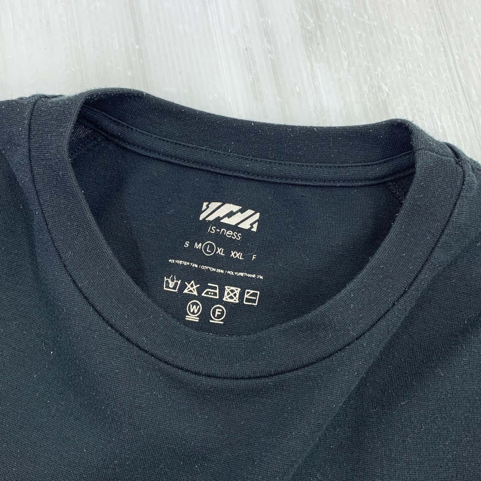 半袖Tシャツ is-ness オーバーサイズTシャツ 黒 (L) L ブラック