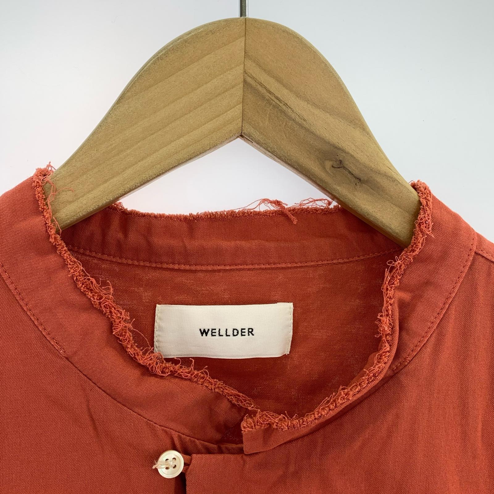 長袖シャツ WELLDER スタンドカラーシャツ 赤 5 レッド