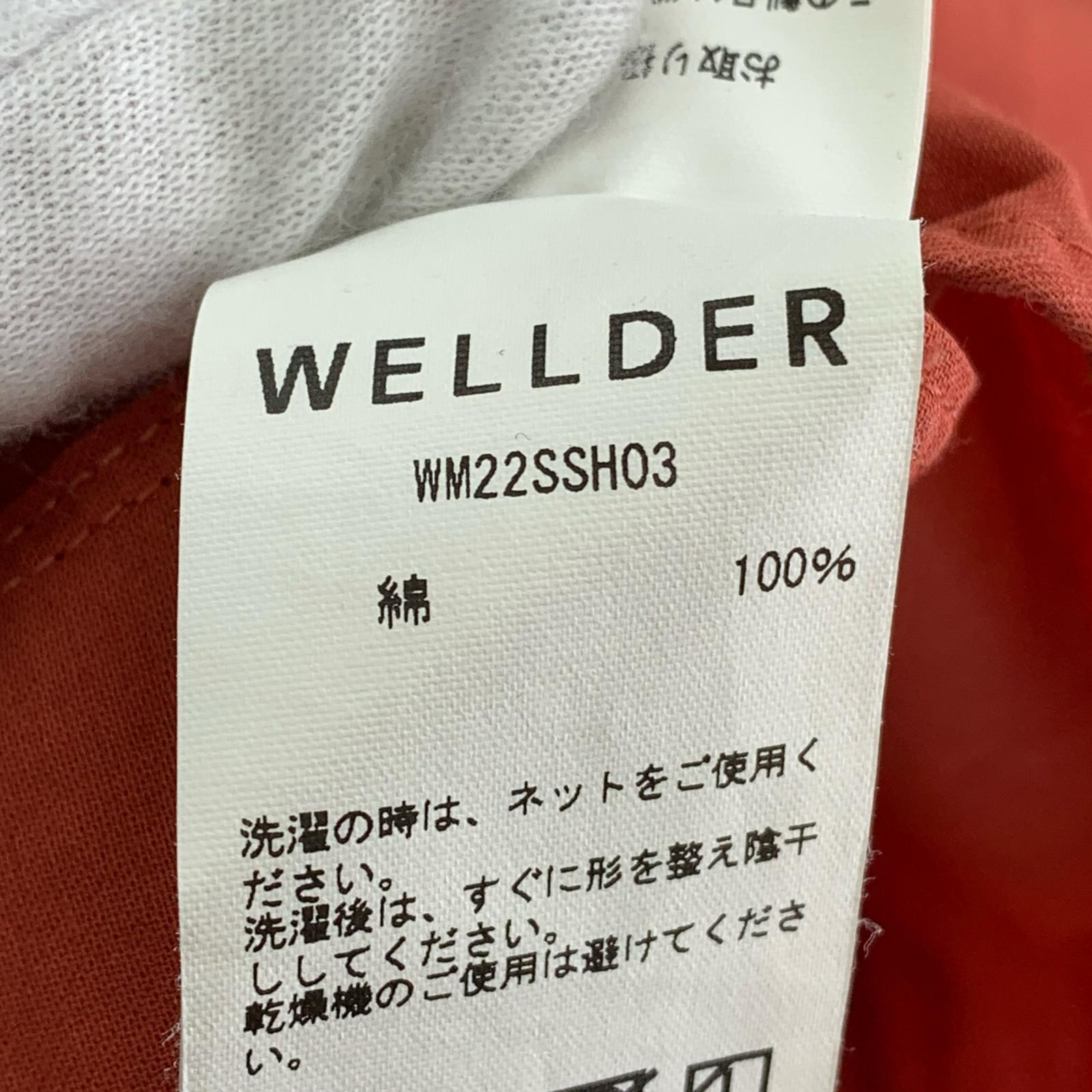 長袖シャツ WELLDER スタンドカラーシャツ 赤 5 レッド