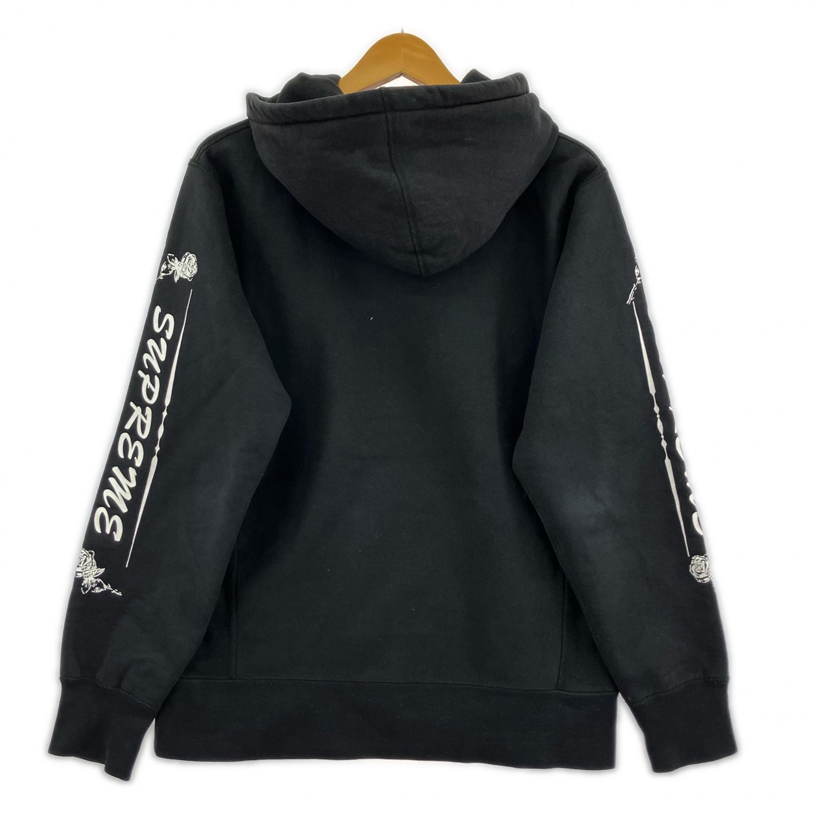 長袖シャツ Supreme Rose Hooded Sweatshirt (S) S ブラック