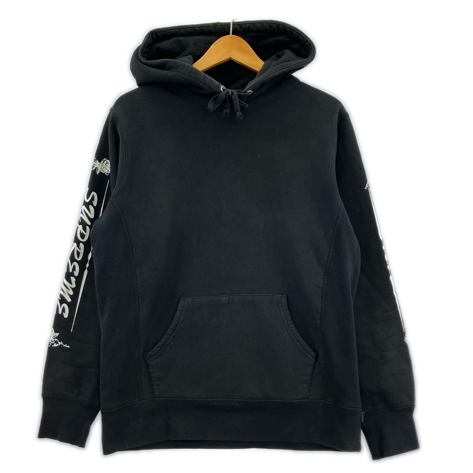 長袖シャツ Supreme Rose Hooded Sweatshirt (S) S ブラック