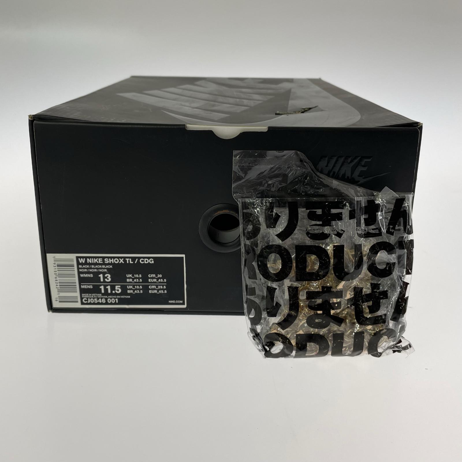 スニーカー NIKE×COMME des GARCONS SHOX TL (30.0) CJ0546-001 30cm (US12 UK11 1/2 EU50) ブラック