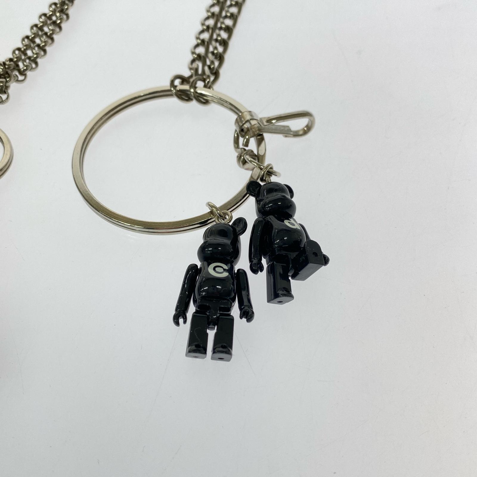 その他アクセサリー COMME des GARCONS BE@RBRICK ウォレットチェーン 黒 シルバー