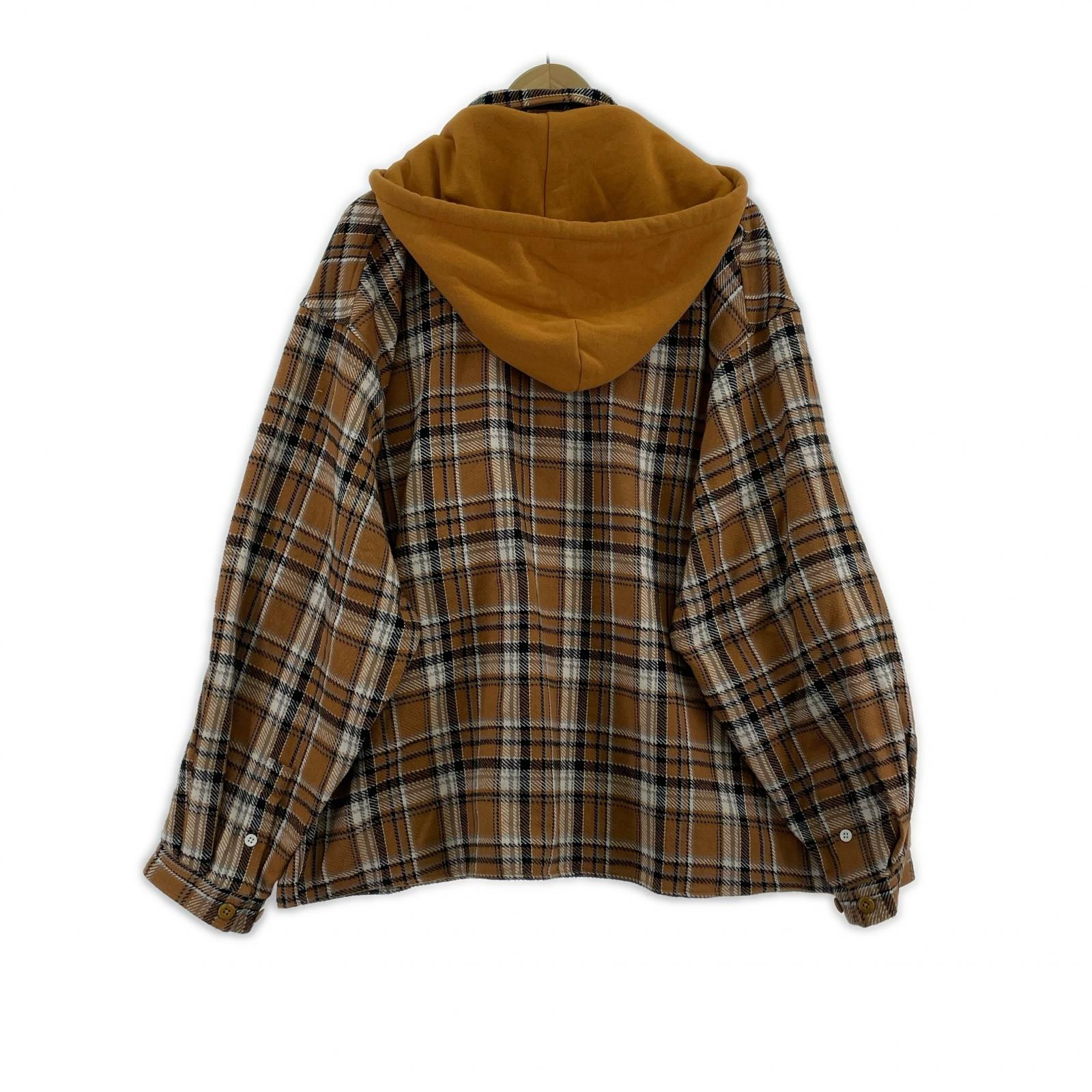 長袖シャツ DIGAWEL Hoodie shirt 茶 (1) 2 ブラウン