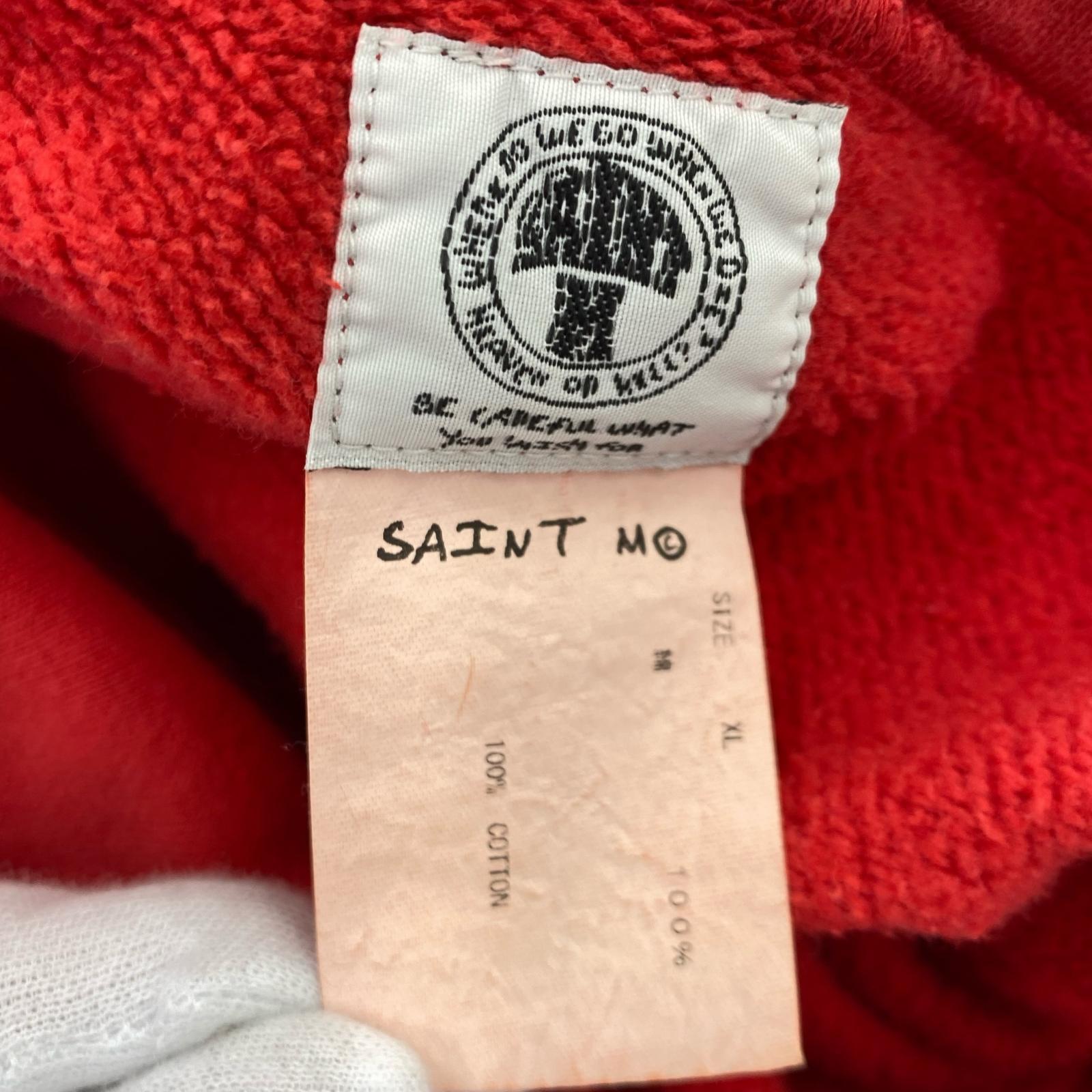 パーカー SAINT MICHAEL 22SS ANGEL HOODIE SM-S22-0000-042 赤 (XL) レッド