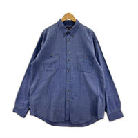 長袖シャツ 黒タグ 青 (XL) ブルー