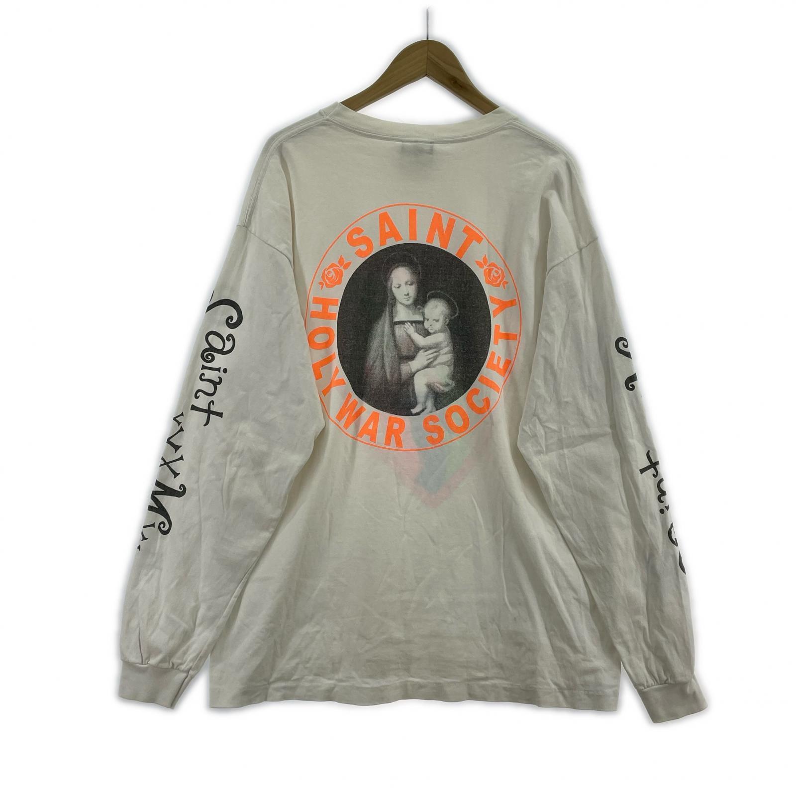 長袖Tシャツ SAINT MICHAEL LS TEE PINK HEART SM-YS8-0000-020 白 (L) L ホワイト
