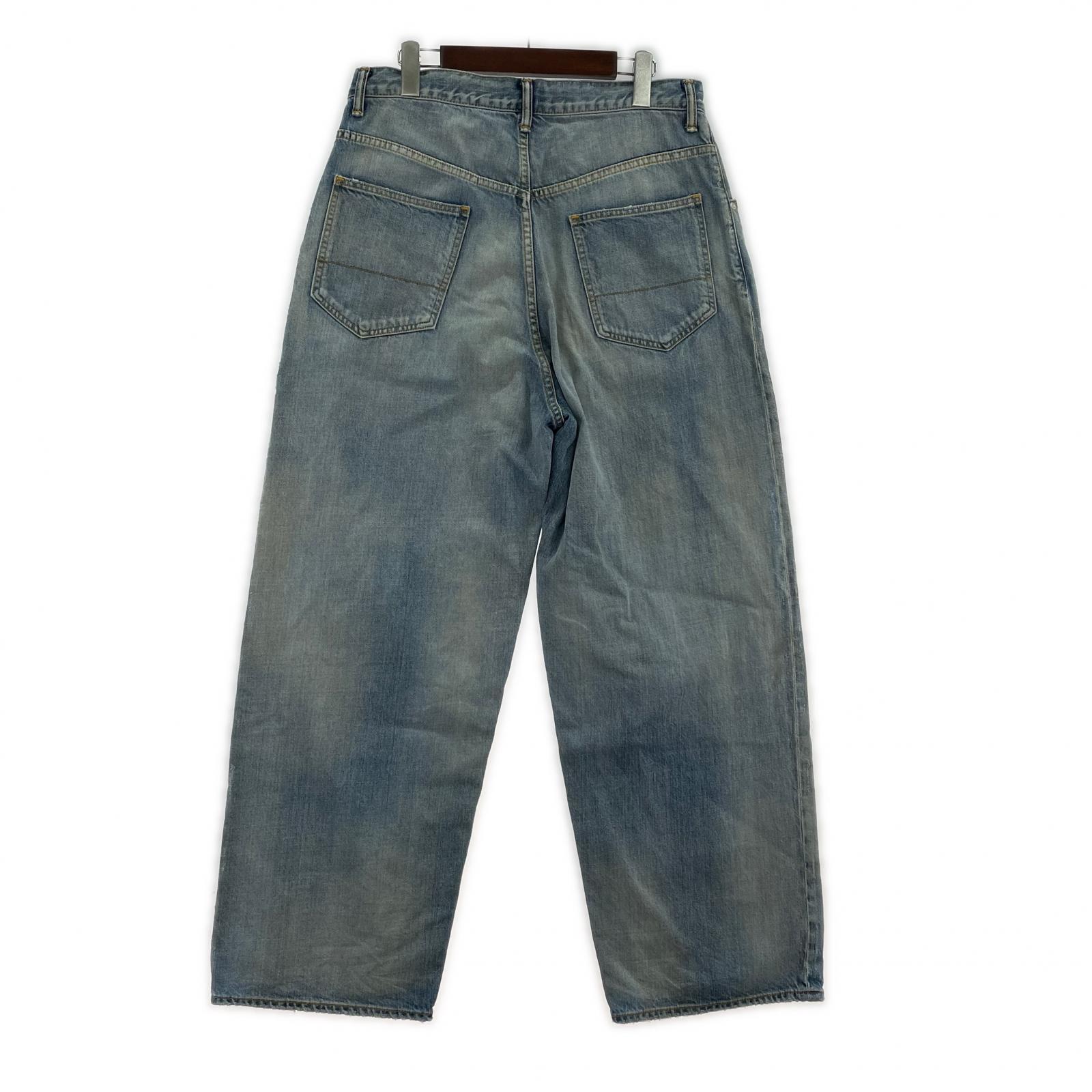 デニムパンツ ANCELLM AGING STRAIGHT 5P DENIM PANTS ANC-PT78 (2) 2 ブルー