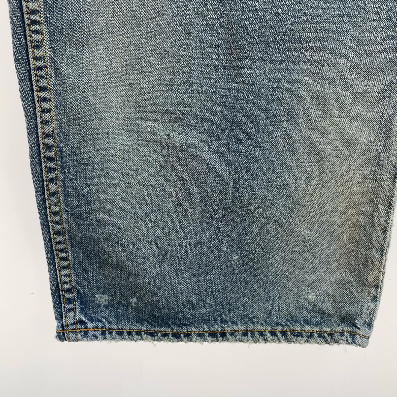 デニムパンツ ANCELLM AGING STRAIGHT 5P DENIM PANTS ANC-PT78 (2) 2 ブルー
