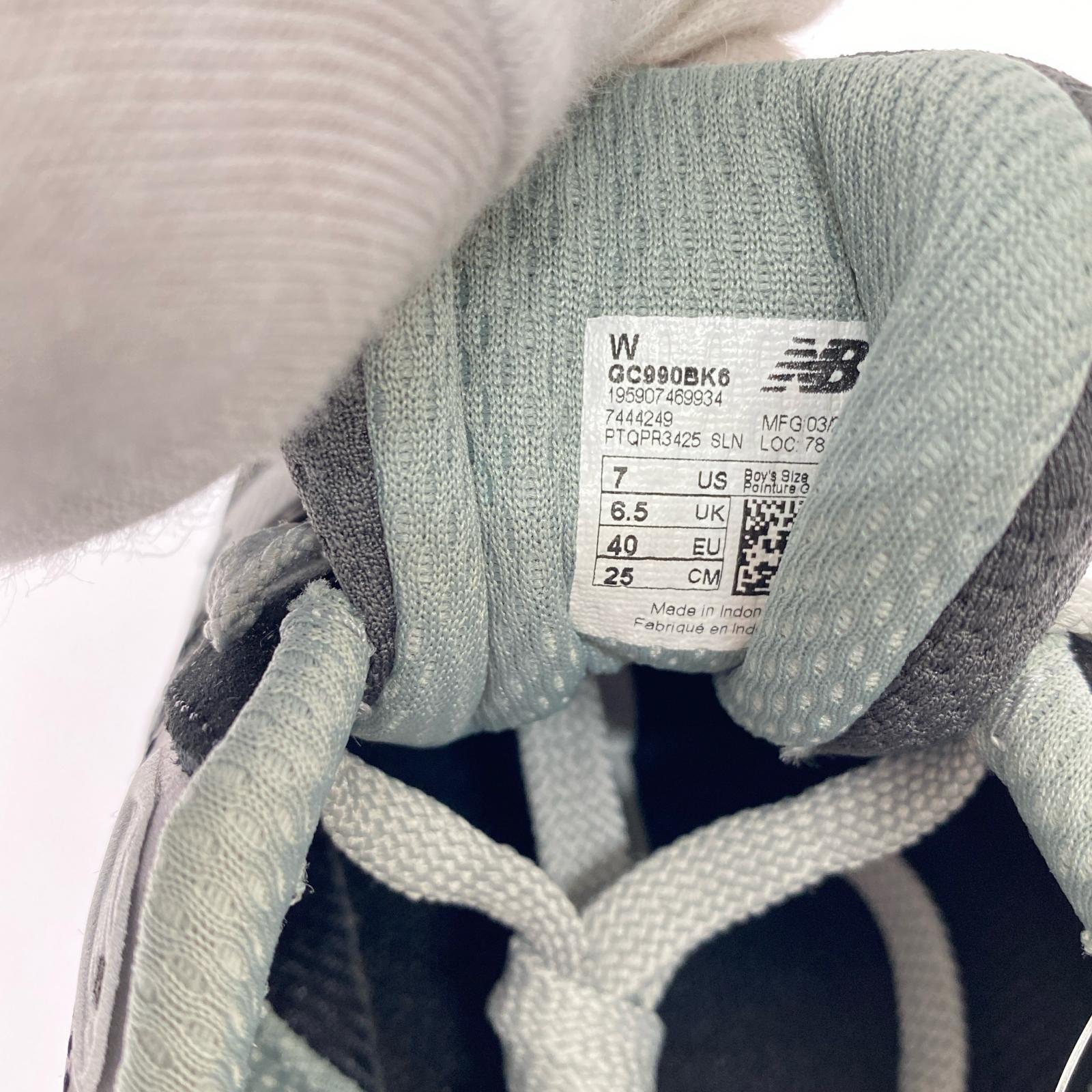 スニーカー NEW BALANCE GC990BK6 (25㎝) 未使用 25cm (US7 UK6 1/2 EU40) ブラック