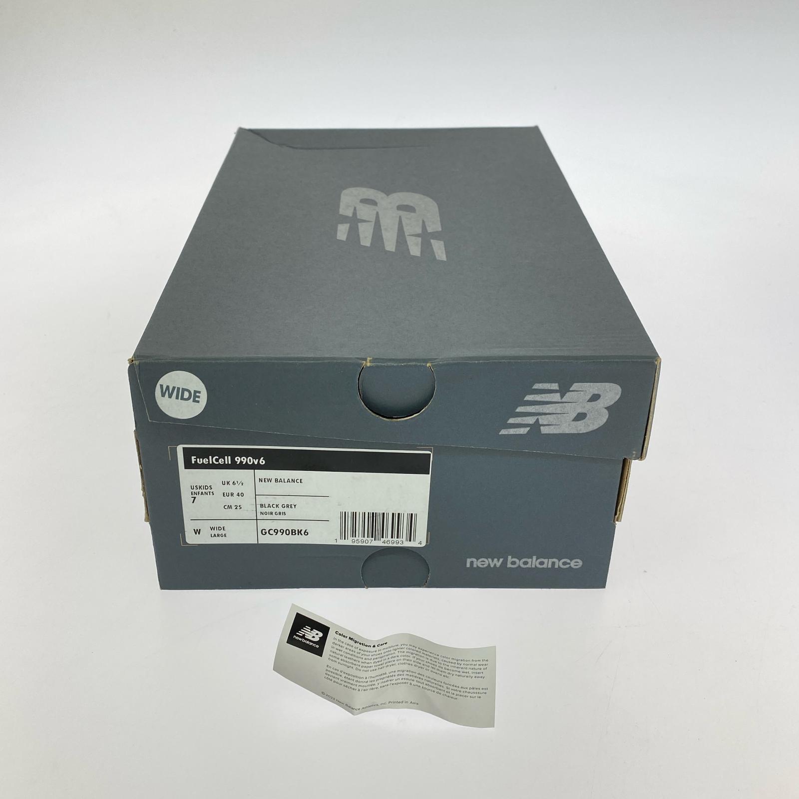 スニーカー NEW BALANCE GC990BK6 (25㎝) 未使用 25cm (US7 UK6 1/2 EU40) ブラック