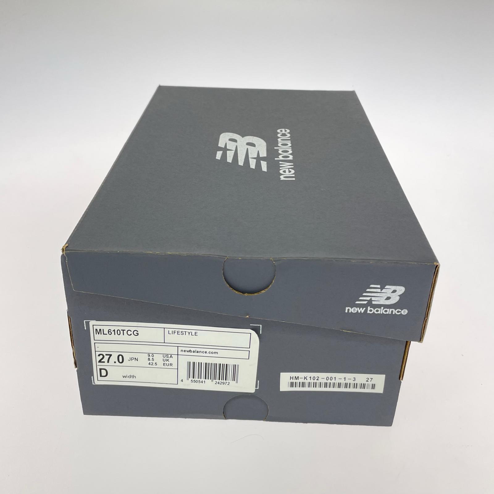 スニーカー NEW BALANCE×COMME des GARCONS HOMME ML610TCG 白 (27) 27cm (US9 UK8 1/2 EU44) ホワイト