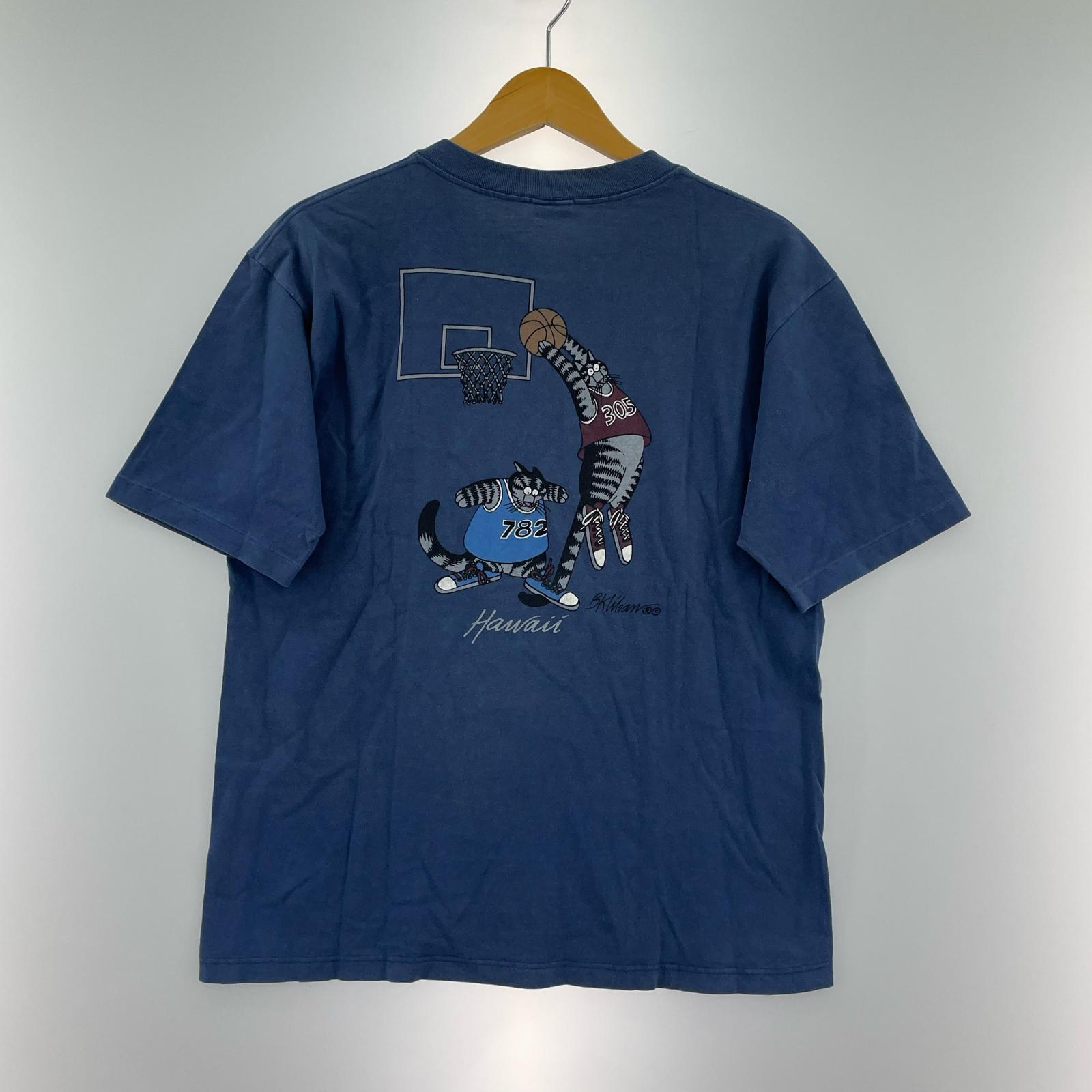 その他トップス Crazy SHIRT クリバンキャット バスケ Tee 紺 (M) M ネイビー